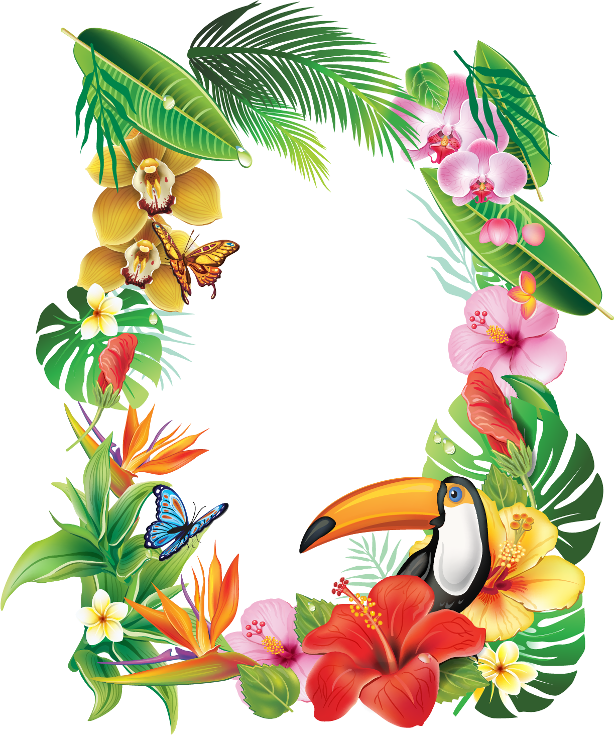 Pink Tropical Flowers Png : Polish your personal project or design with