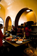 The team in the Riad Laaroussa kitchen
