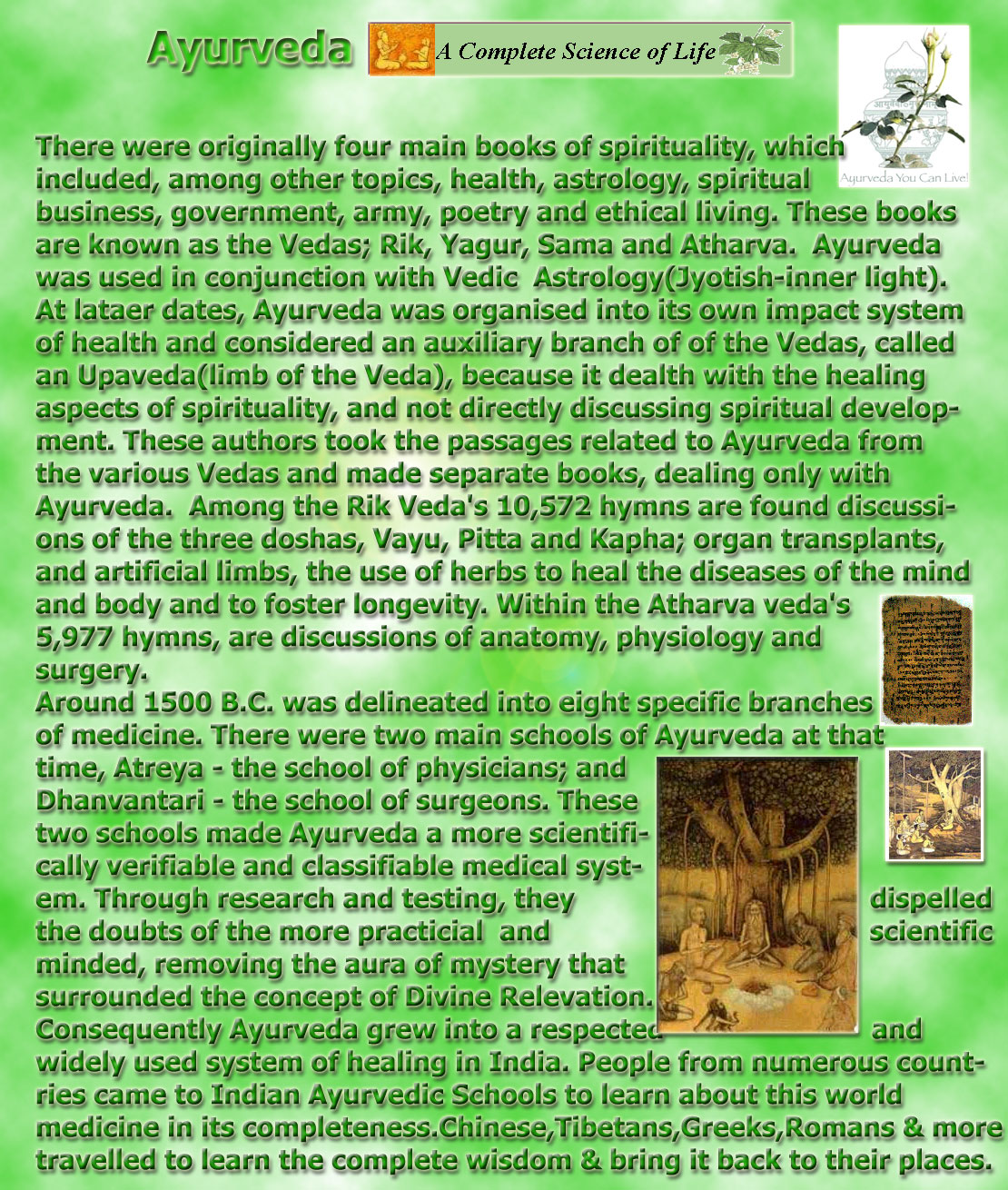 all to my knowledge sharing blog History of Ayurveda (Origins