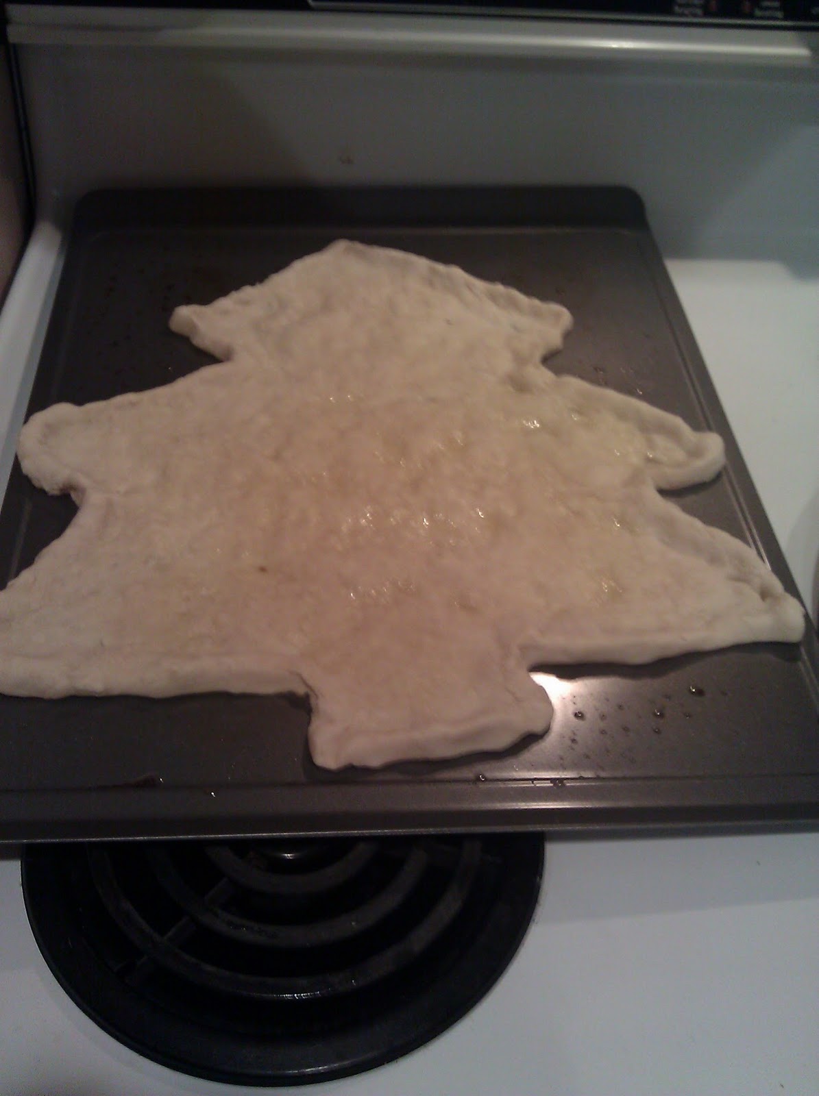 THE SHARED OVEN Pizza dough for Christmas tree pizzas
