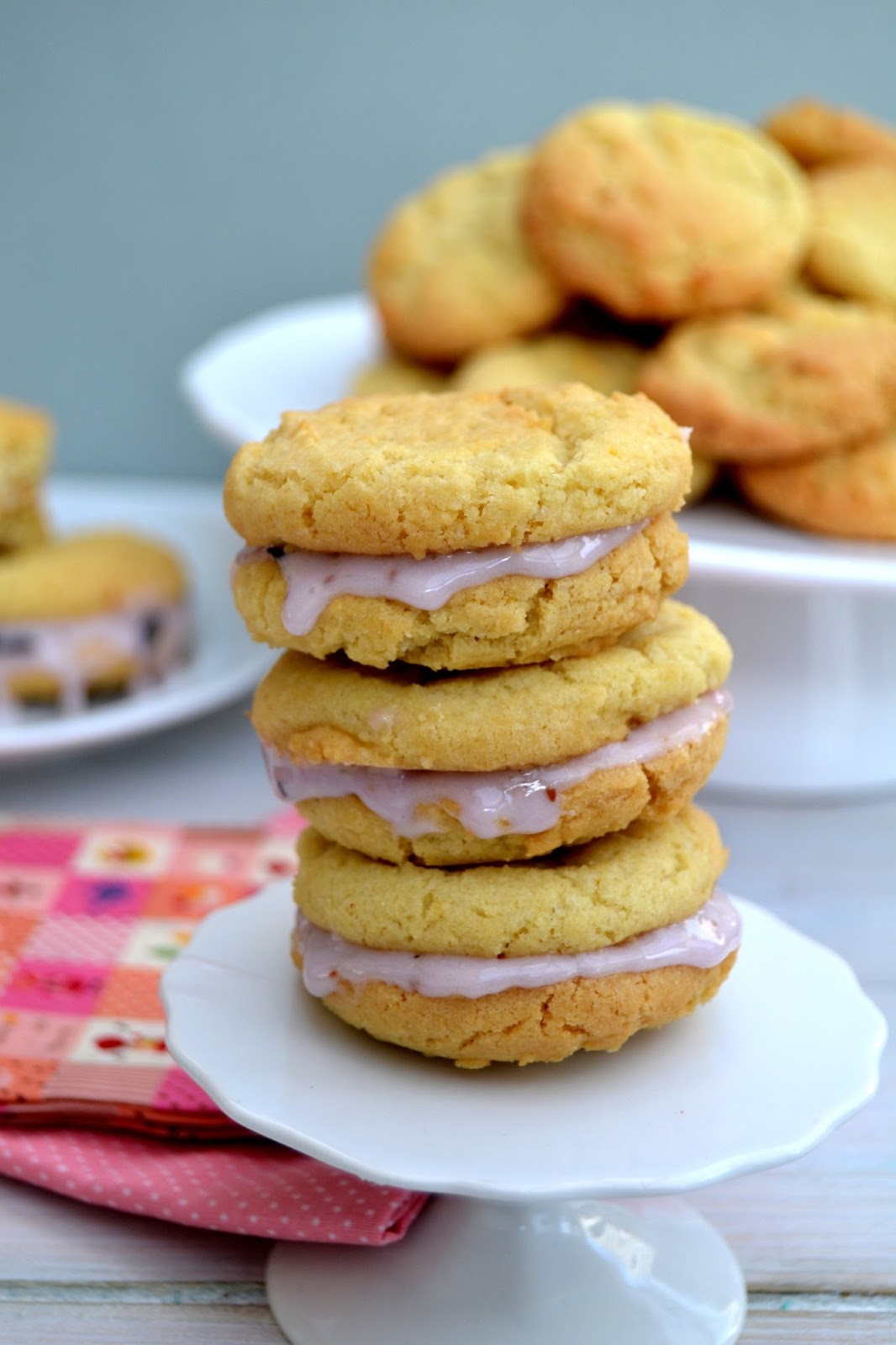 Cakeyboi Lemon Cookies with Drippy Blueberry Icing