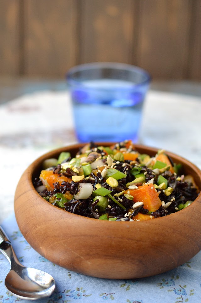 Black & Wild Rice Salad with Roasted Butternut Squash