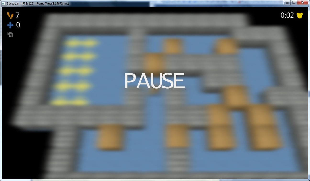 Gaussian pause menu