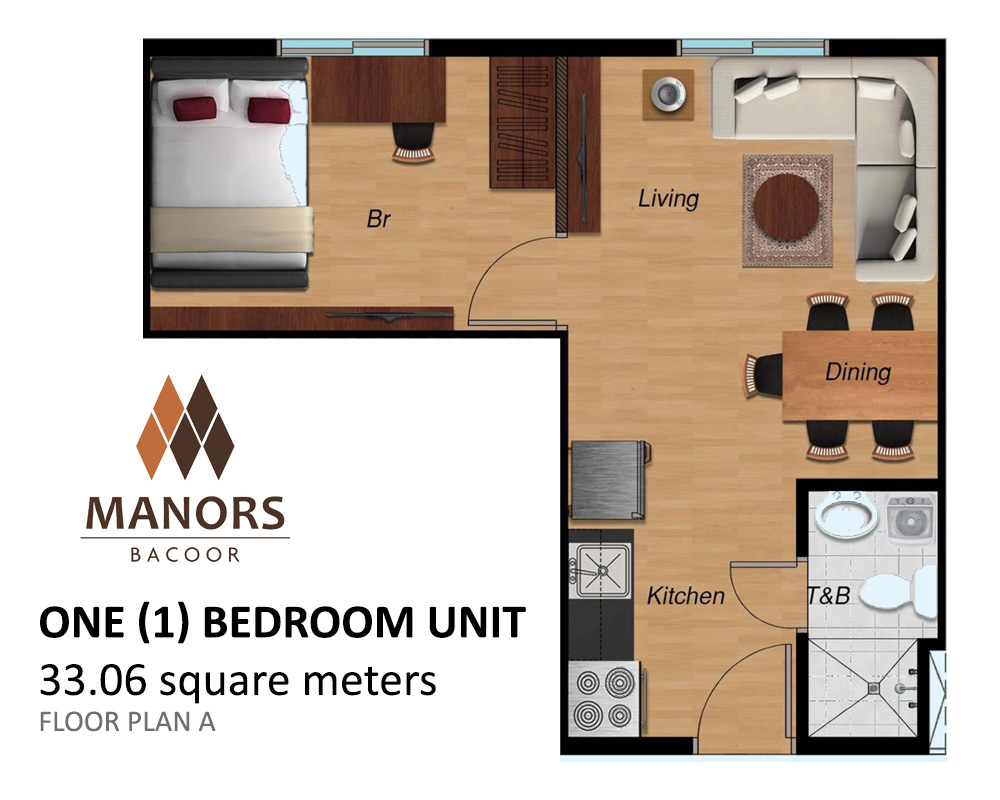 One (1) Bedroom 30 Sqm - Manors Bacoor| Camella Affordable House for Sale in Bacoor Cavite