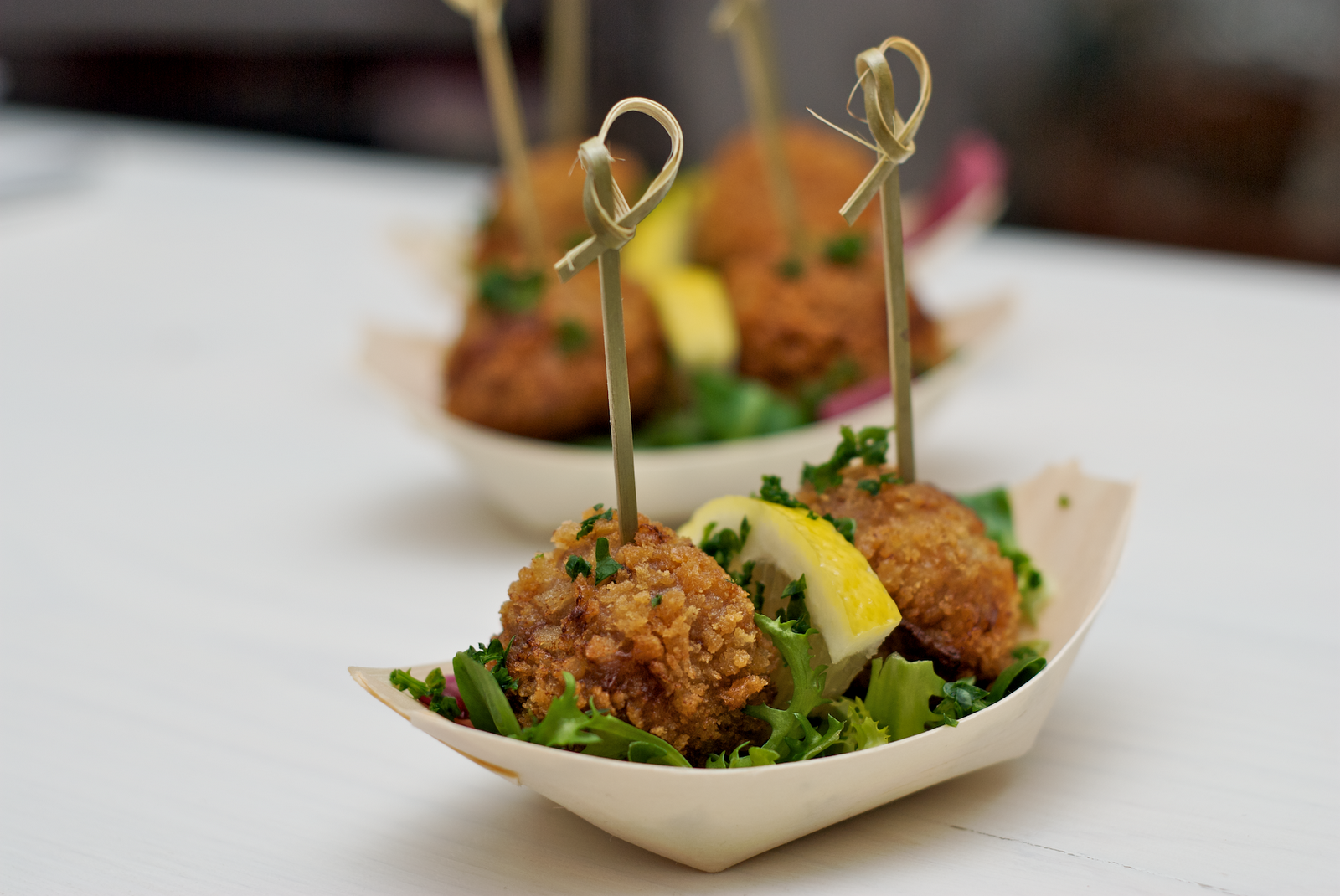 Broxholm Road Deep fried meatballs in breadcrumbs