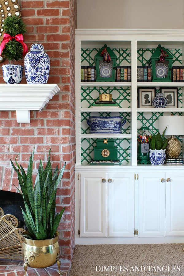 HAND PAINTED BAMBOO BOOKSHELF BACKS TUTORIAL Dimples and Tangles