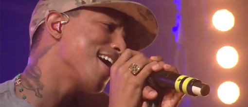 Pharrell 'performs' Daft Punk's "Get lucky" for the first time | randomjpop.blogspot.co.uk