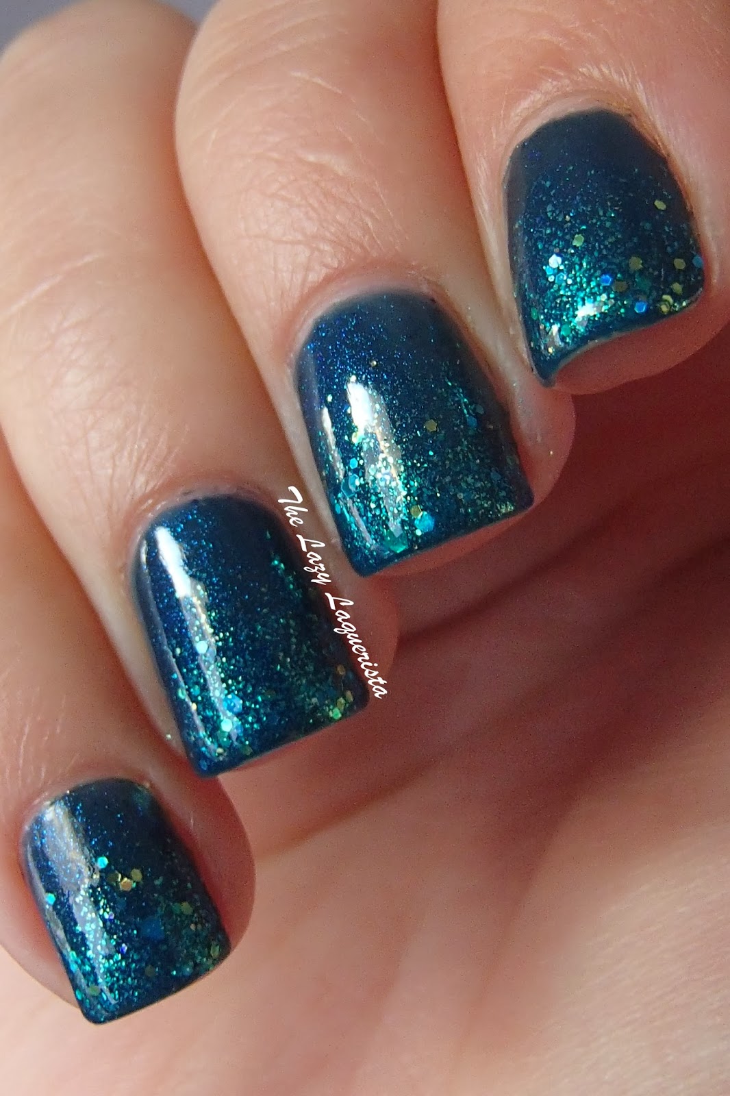 Manicure Manifesto Teal Glitter Gradient