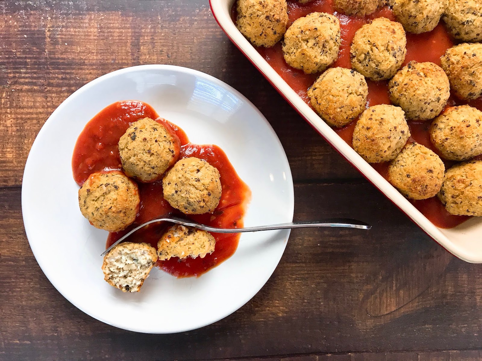 Vegetarian Meatballs with Cauliflower, Quinoa and Brown Rice