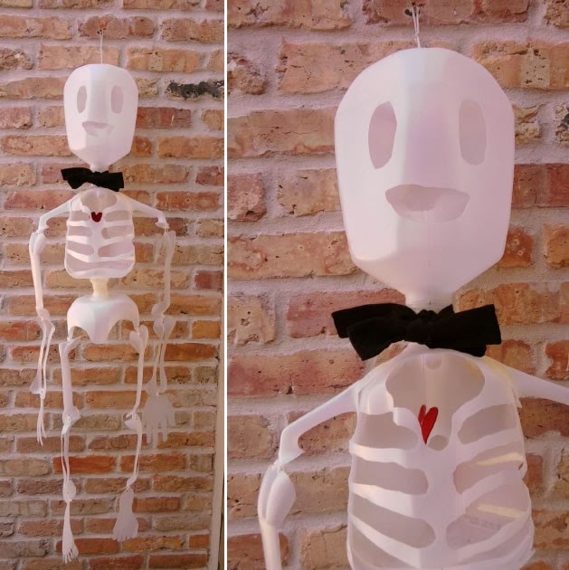 MargotMadison DIY Friday Recycled Milk Jug Skeleton