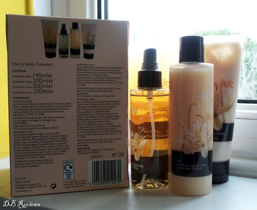 Boots Natural Collection Vive Le Vanilla DB Reviews UK Lifestyle Blog