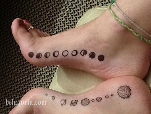 Tatuaje de las Fases Lunares