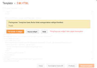 cara menghapus widget bermasalah