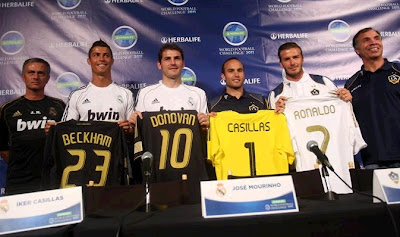 Press conference with Real Madrid and LA Galaxy