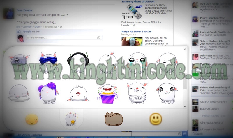 Menambah Sticker Emoticon Lucu Terbaru Facebook 2013 Google Chrome Extention