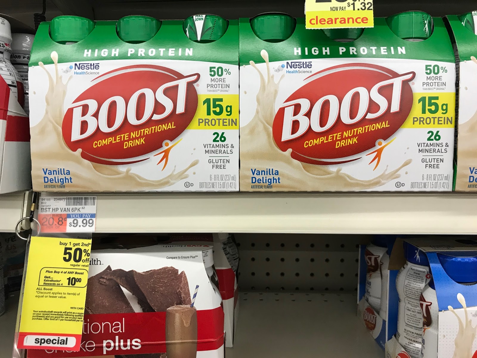 CVS Boost Nutritional Drinks 1.99 Per Pack (Save 8!)