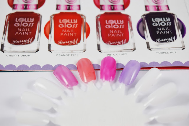 Barry M Lolly Gloss Nail Polish One Coat Swatches
