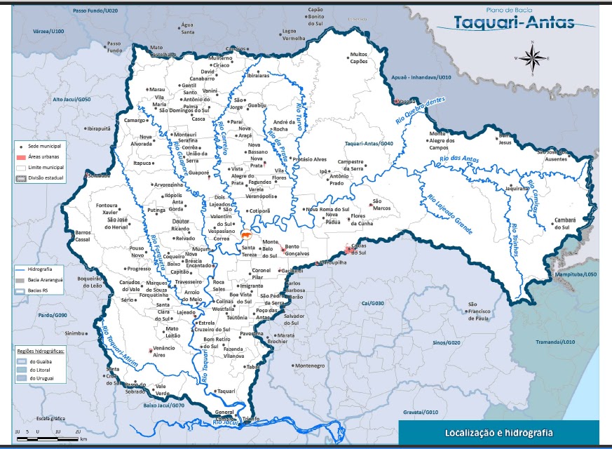 Blog do Airton Aepan Rio TaquariAntas Mapa Bacia Taquari Antas