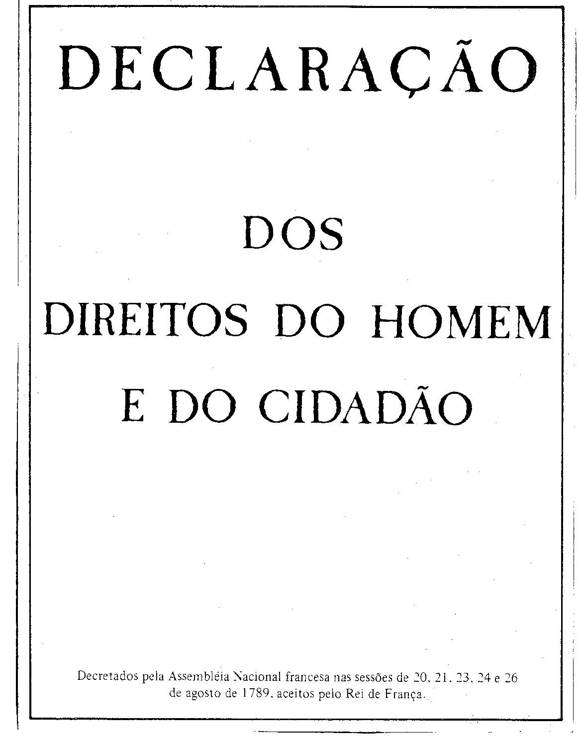 Boteco do Valente Declaração dos Direitos
