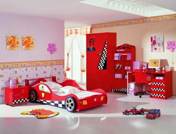 Dormitorio tema coche - Colores en Casa