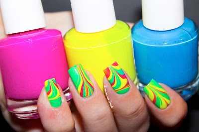 Watermarble Carnival Nail Art