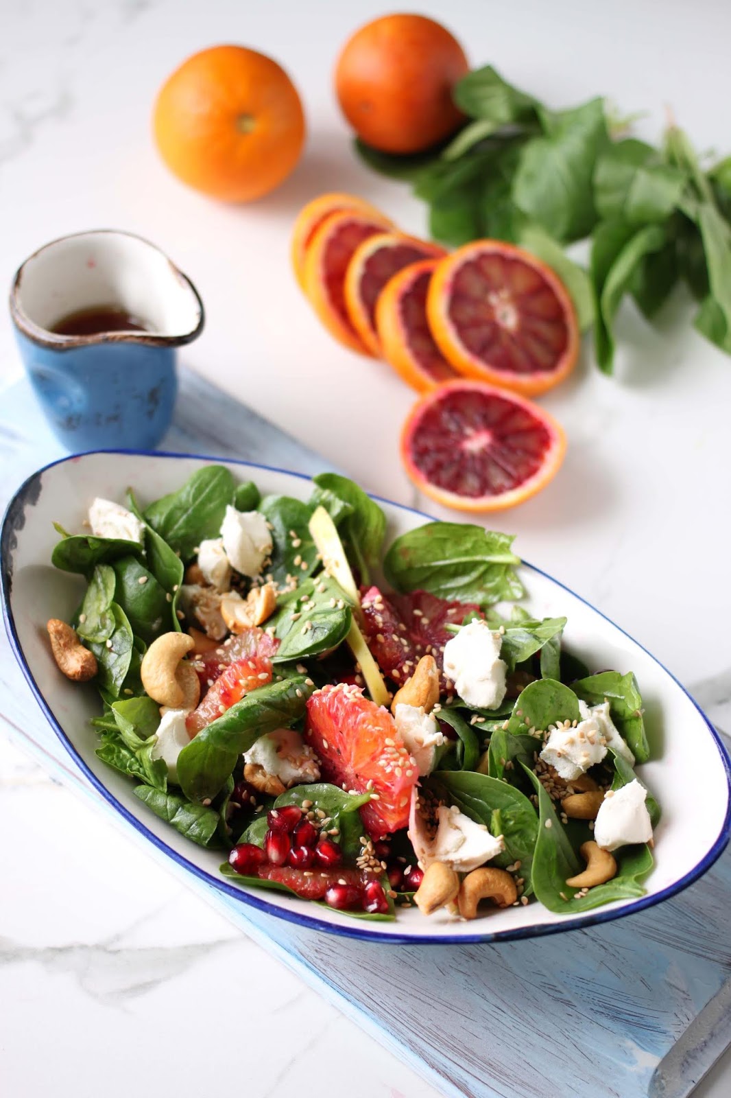 Kan Portakallı Vinegret Soslu Ispanak Salatası Kitchen