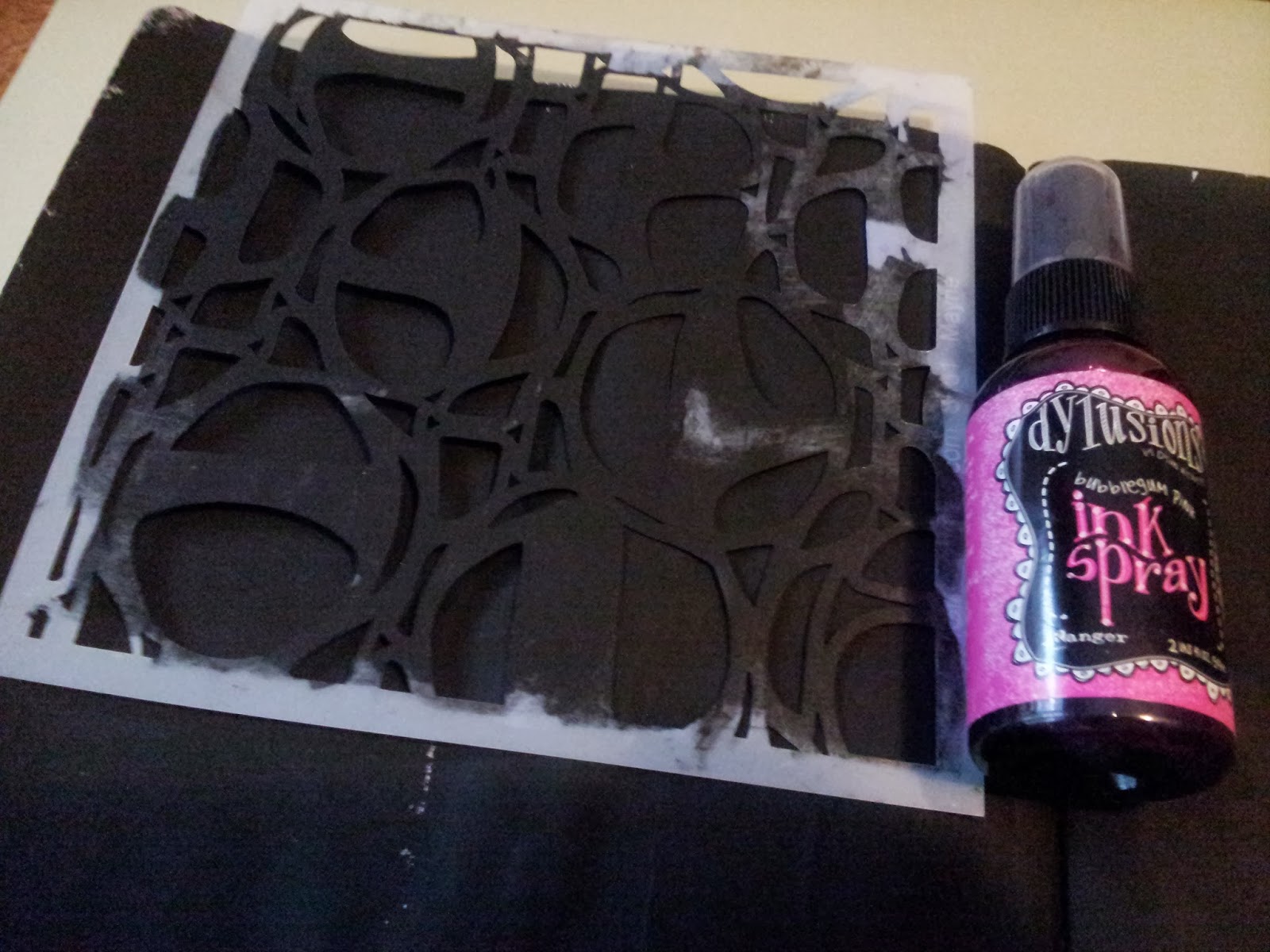 StencilGirl Talk: Chevron Doily Stencil Black Gesso Ghosting With  JournalArtista