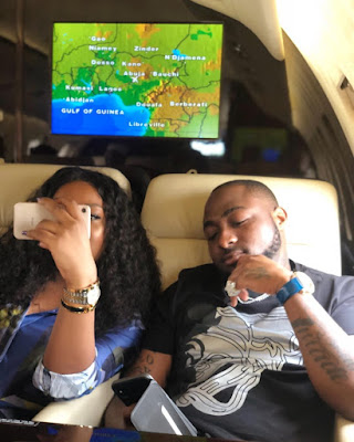 Davido and girlfriend Chef chioma loved up photos