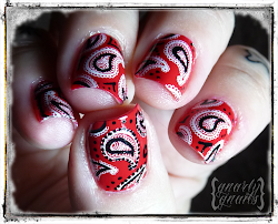 bandana rockabilly nails luau theme gnarlygnails nail mani