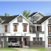 Modern 4 bedroom Kerala home elevation