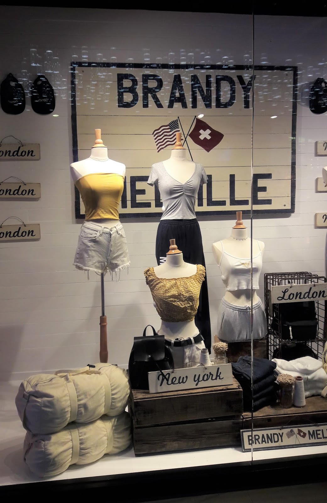 Brandy Melville windows in Bangkok