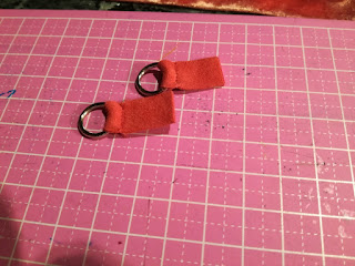2 metal rings with leather for new choker craftrebella