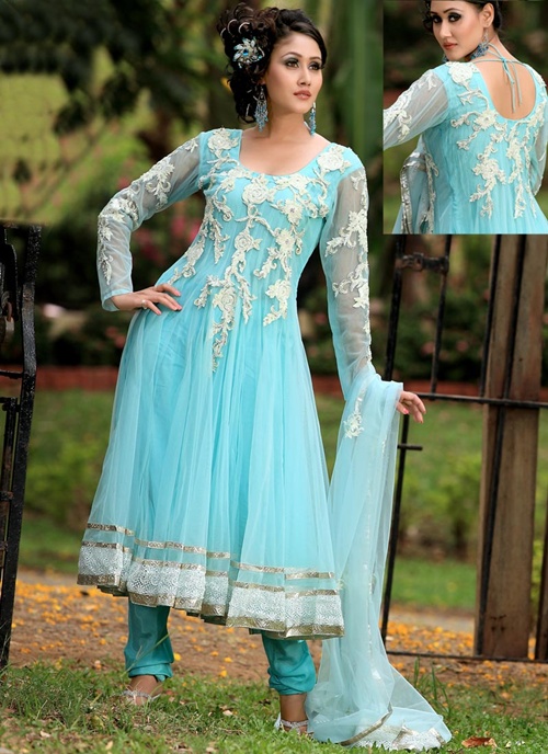 Latest Anarkali | Fancy Colorful Long Anarkali Frocks With Churidar Pajama 2013 | Summer Fashion