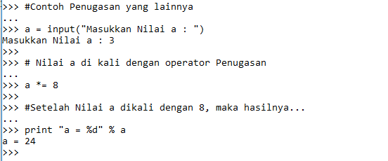 Contoh dengan menggunakan simbol
