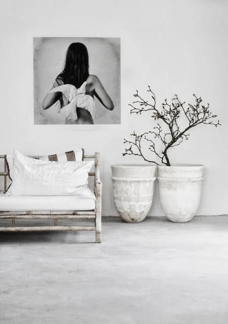 Fresh white modern hallway interior design inspiration