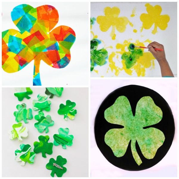 35 SHAMROCK CRAFTS FOR KIDS: tons of great ideas perfect for St. Patrick's Day!  #stpatricksdaycrafts #stpatricksday #shamrocks #kidsactivities 