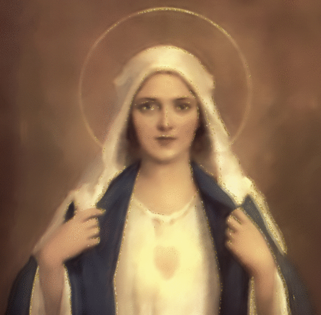 Образ Девы Марии с короткими волосами. Муж девы марии