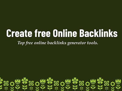 How to create backlinks to your website. free backlinks generator online