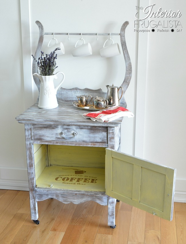 Antique Wash Stand Open