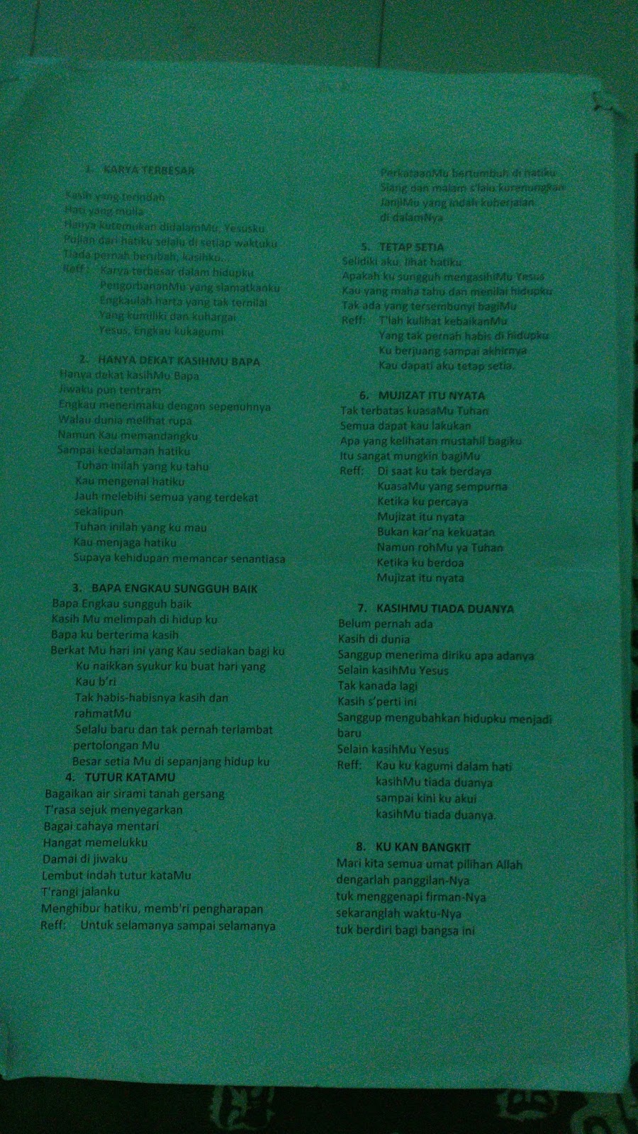 Kumpulan Lirik Lagulagu Rohani Kristen (Rohkris)