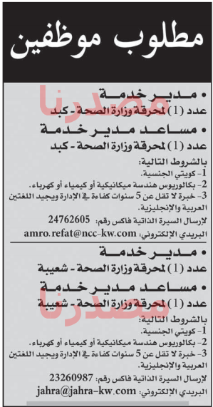 وظائف شاغرة فى الصحف الكويتية الاربعاء 09-11-2016 %25D8%25A7%25D9%2584%25D9%2582%25D8%25A8%25D8%25B3%2B1