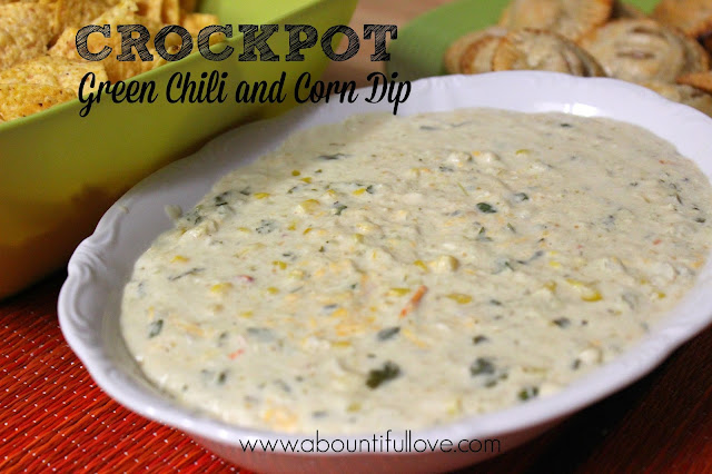 Crockpot Green Chili and Corn Dip