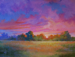 sunset field painting paintings acrylic sold canvas nel everyday lavender