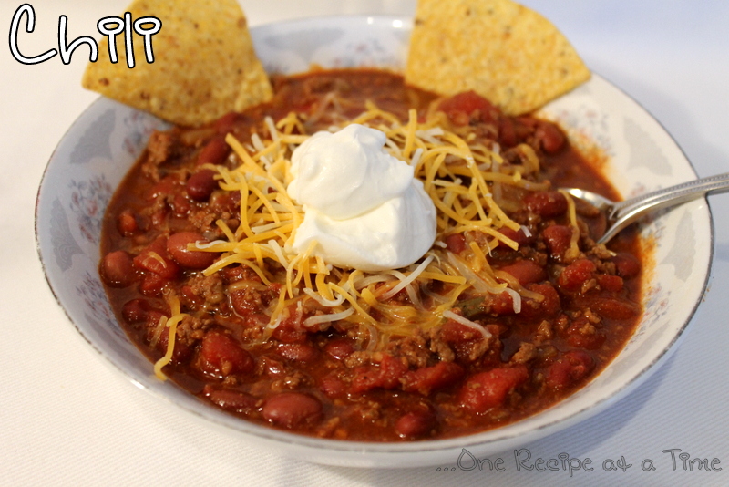 Learning the Ropes...One Recipe at a Time Chili