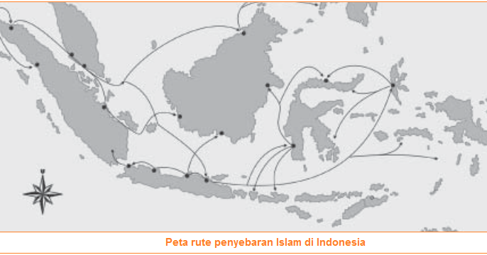 Jalur Masuk Dan Peta Jalur Penyebaran Islam Ke Indonesia