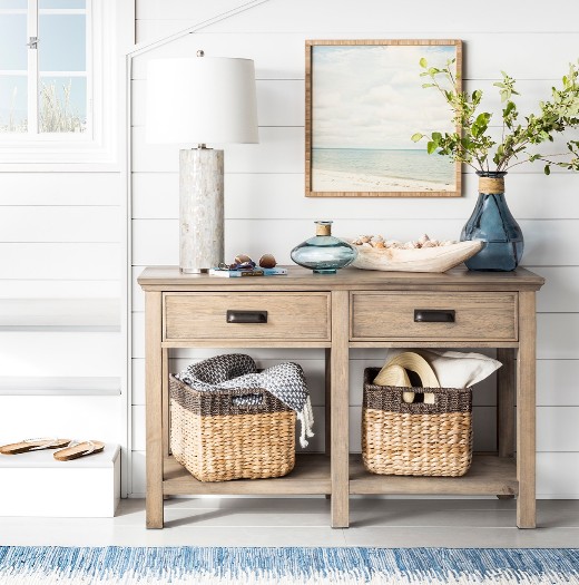 Styling a Console Table with Coastal Decor