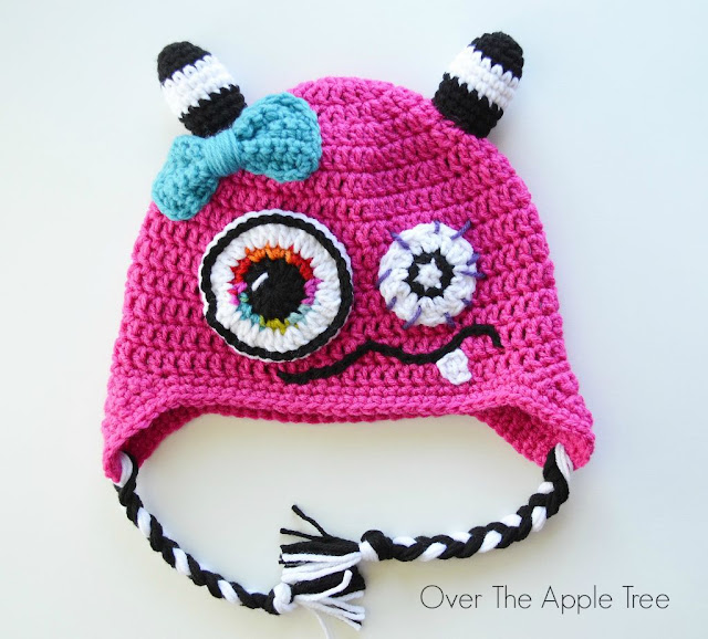 Crochet Monster Hat by Over The Apple Tree