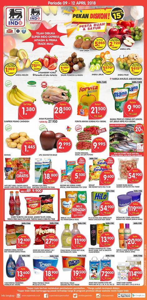 Harga Promo Superindo Weekday Periode 09 12 April 2018 Harga Diskon