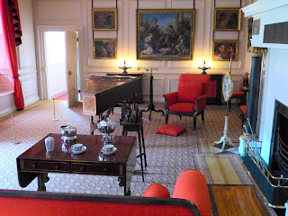 George III's harpsichord  in the Queen's Drawing Room at Kew Palace