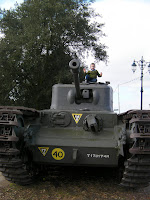 churchill flamethrowing tank outside d-day museum portsmouth